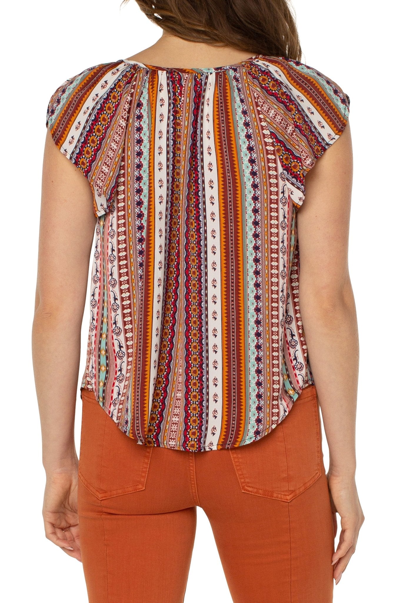 Liverpool Petal Sleeve Woven Top - The Bronze Butterfly