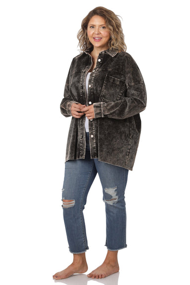 Mineral Washed Corduroy Shacket - The Bronze Butterfly