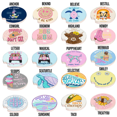 Simply Southern Car Coasters - The Bronze Butterfly