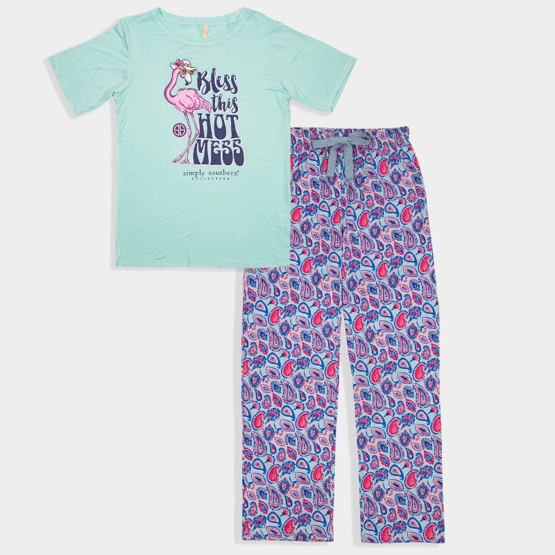 Simply Southern PJ Pants & T-Shirt Set - The Bronze Butterfly
