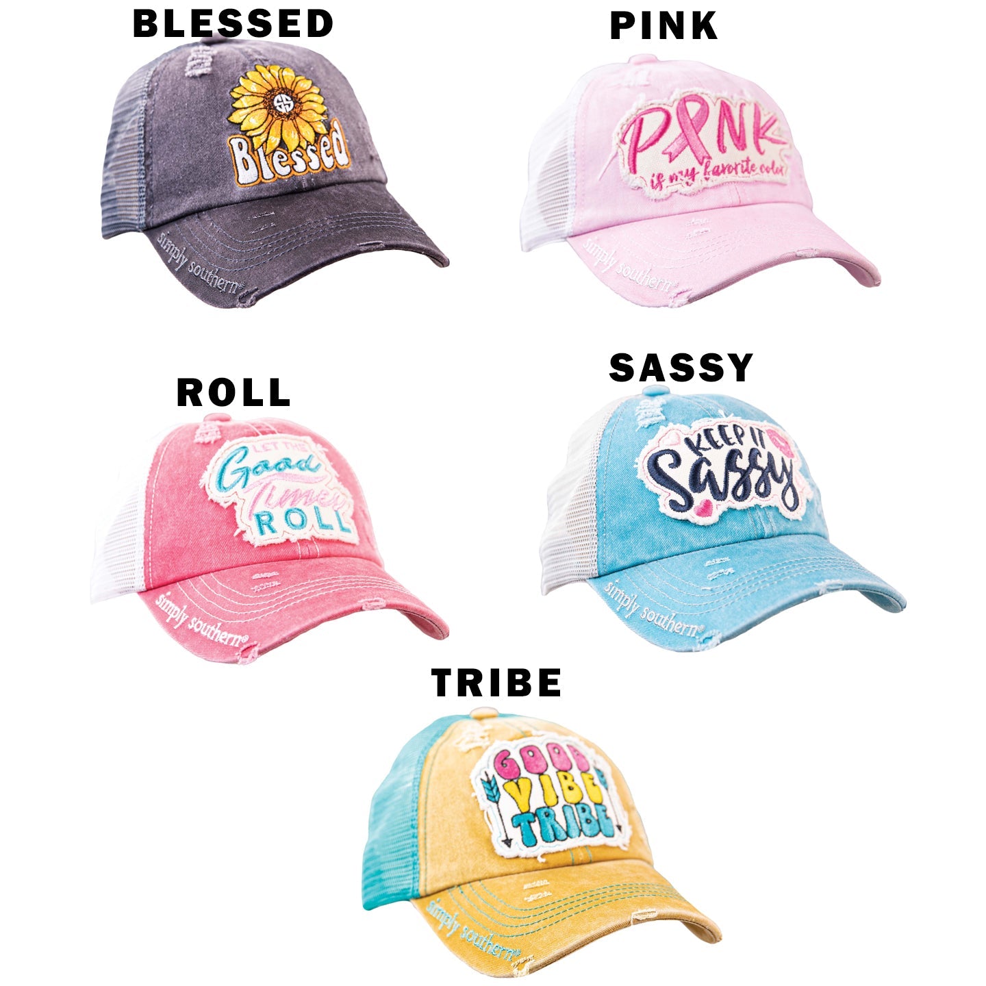 Simply Southern Ponytail Trucker Hats - The Bronze Butterfly