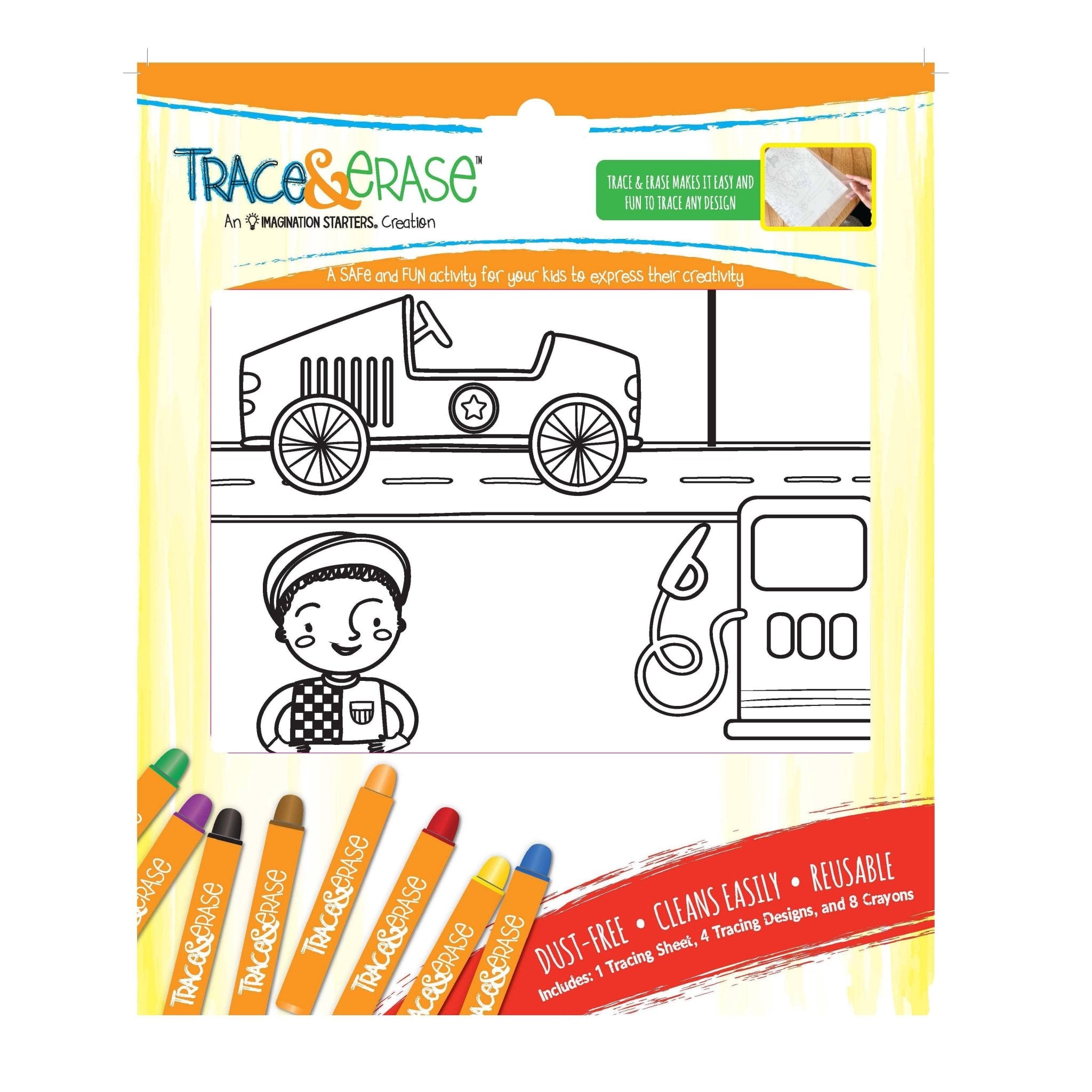 Trace Erase Race Day - Drawing, Tracing Set - The Bronze Butterfly