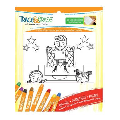 Trace Erase Soccer Drawing, Tracing Set - The Bronze Butterfly