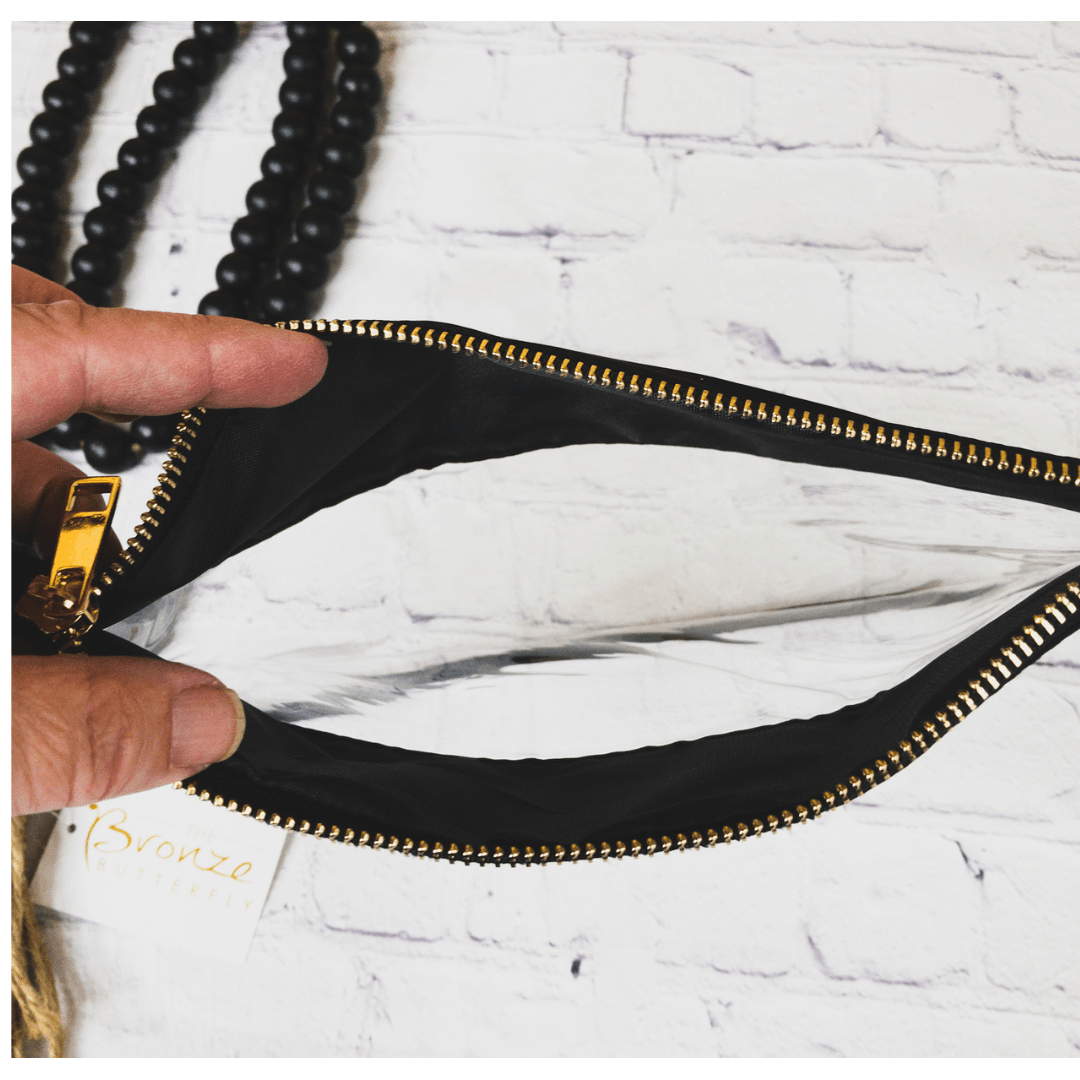 Trendy Travel Bags with SEWN on Chenille letters - The Bronze Butterfly