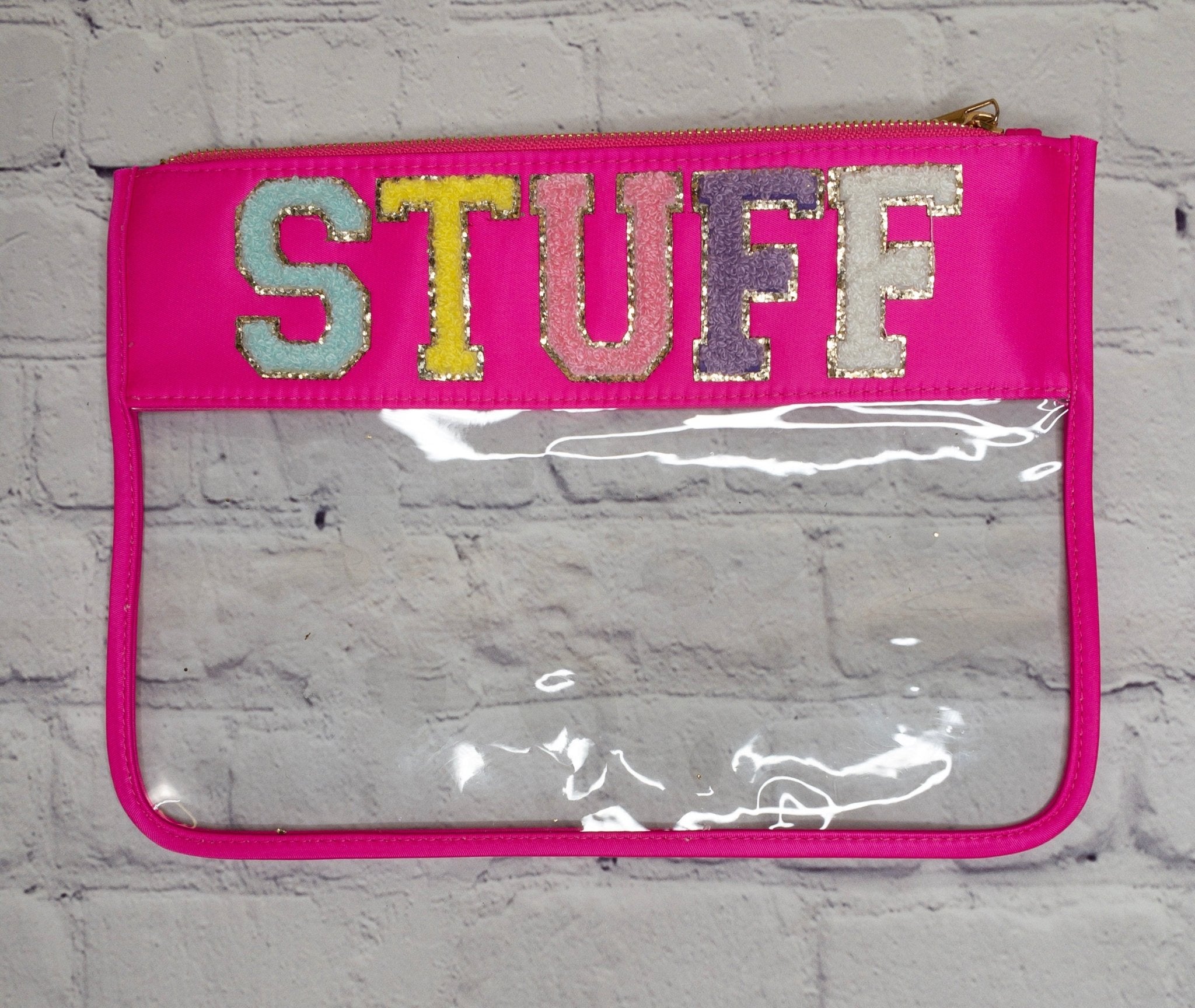 Trendy Travel Bags with SEWN on Chenille letters - The Bronze Butterfly