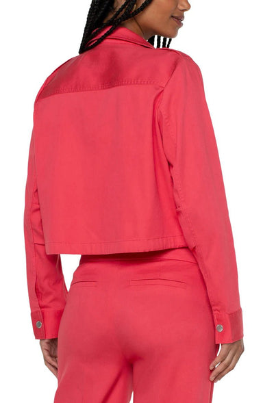 Utility Crop Jacket - Watermelon - The Bronze Butterfly